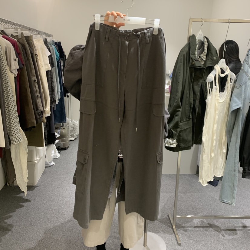 AUBE韓國代購女裝新品熱賣休閑人氣真品時尚推薦休閑褲THE AUBE休閑褲圖色2墨