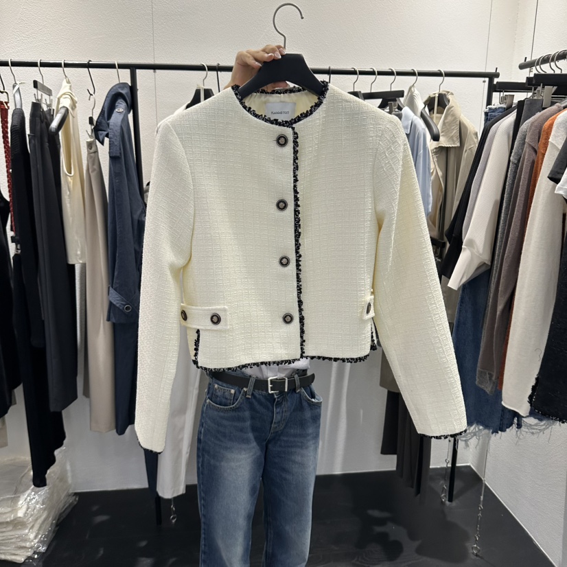 FLAMME TOIT/LUNAMDE東大門代購女士新品時尚夾克粗花呢FLAMME TOIT/LUNAMDE夾克圖色1