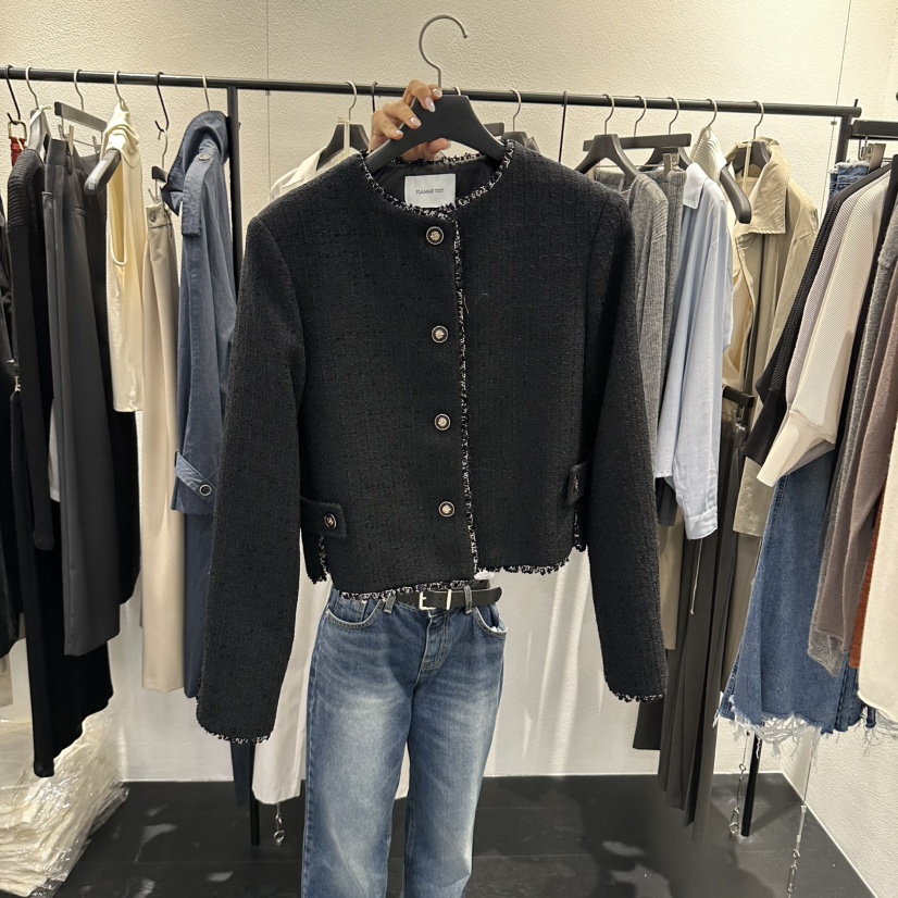 FLAMME TOIT/LUNAMDE東大門代購女士新品時尚夾克粗花呢FLAMME TOIT/LUNAMDE夾克圖色2