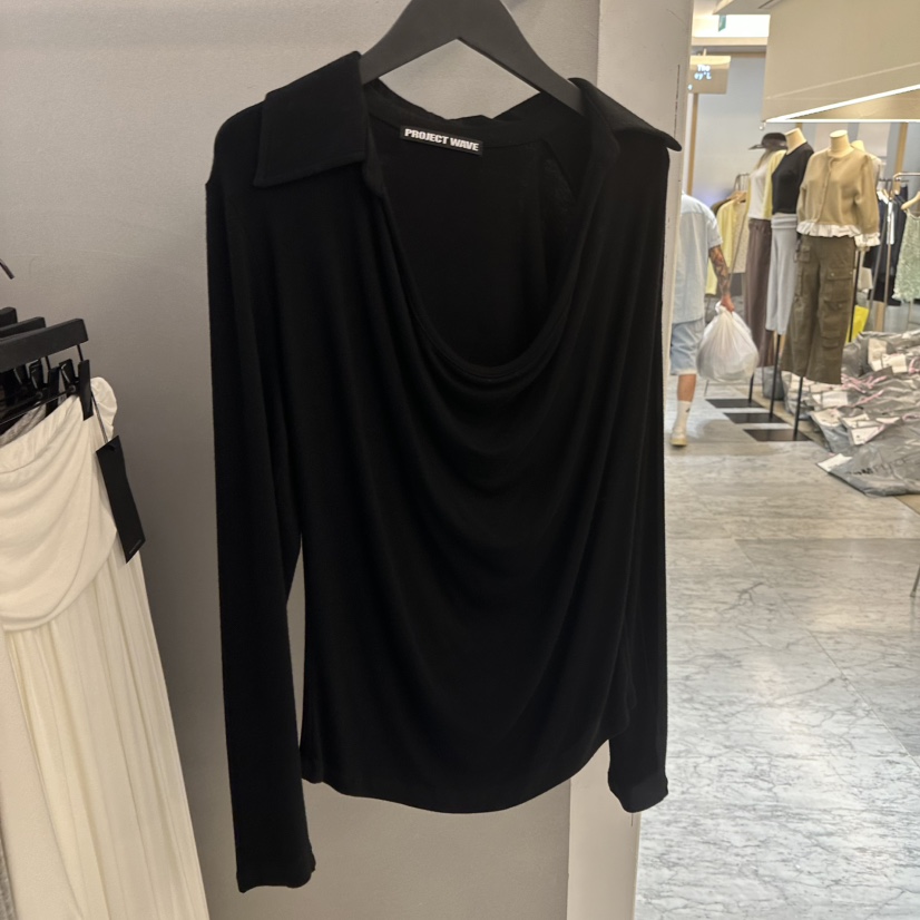 PROJECT WAVE-P東大門實拍女裝新品人氣真品休閑長袖T恤PROJECT WAVE長袖T恤圖色3