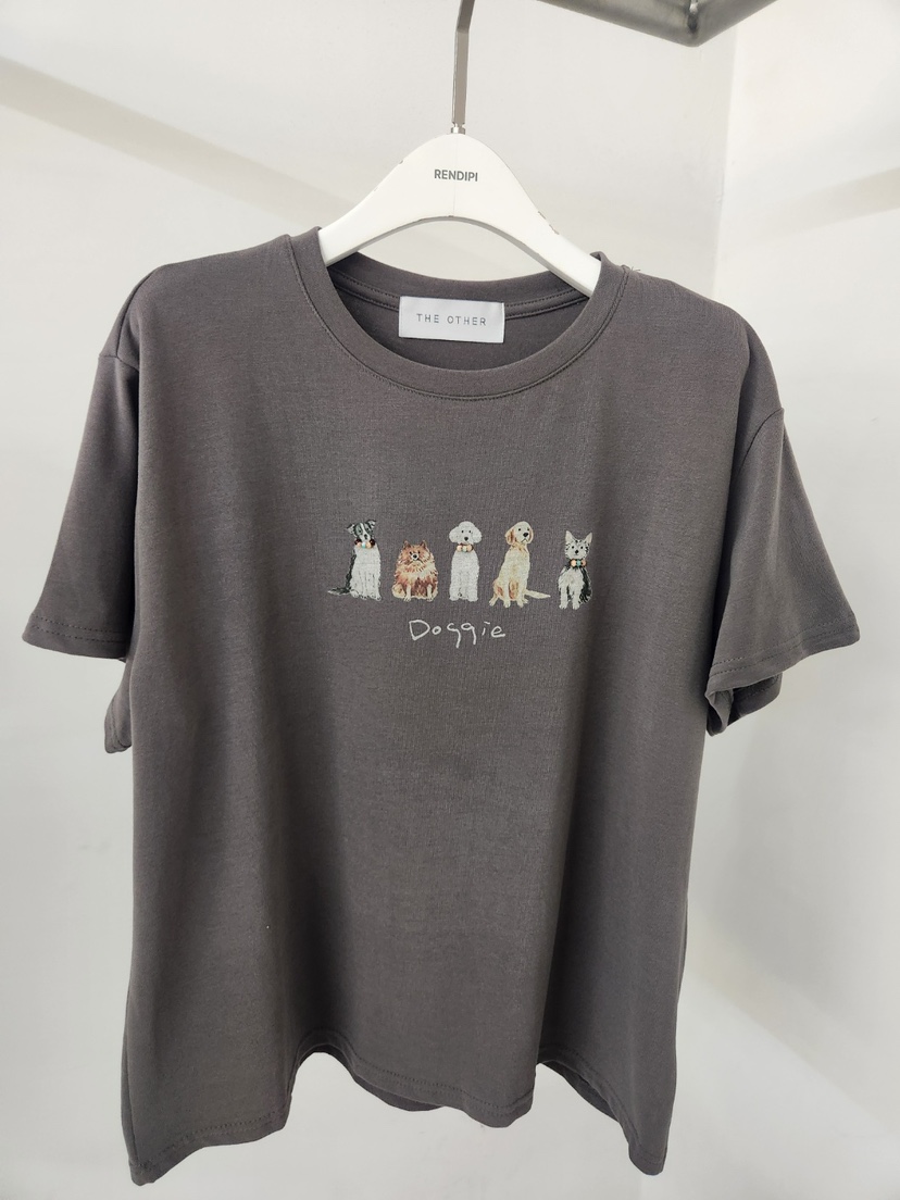 THE OTHER韓國直郵女士新品時尚休閑熱賣人氣推薦真品T恤THE OTHERT恤圖色2棕色