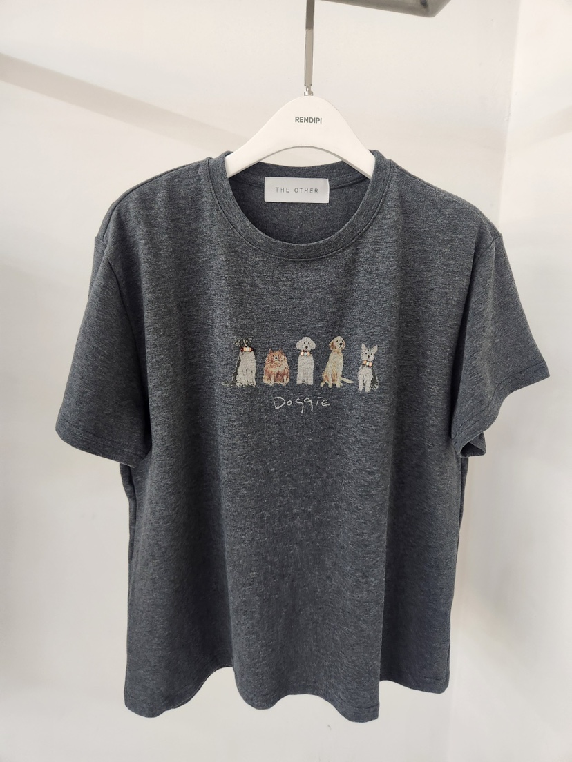 THE OTHER韓國直郵女士新品時尚休閑熱賣人氣推薦真品T恤THE OTHERT恤圖色3墨色