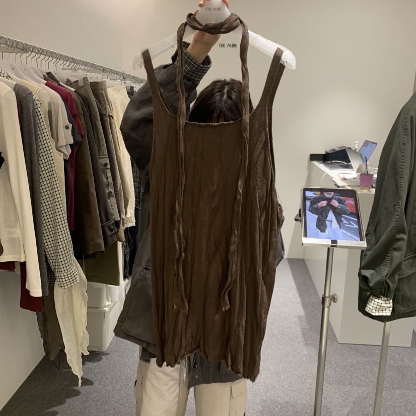 AUBE東大門實拍女士新款推薦熱賣真品時尚人氣連衣裙含脖帶THE AUBE連衣裙圖色3