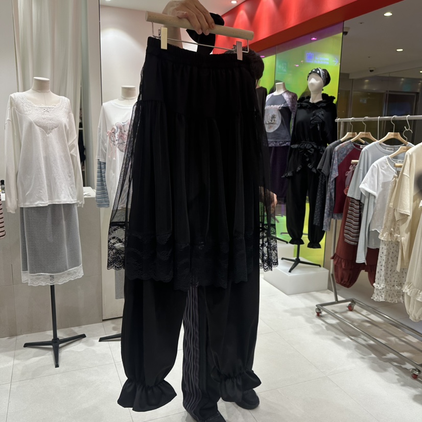 MINI UNNI韓國代購女士新品時尚熱賣人氣休閑裙褲假兩件MINI UNNI裙褲