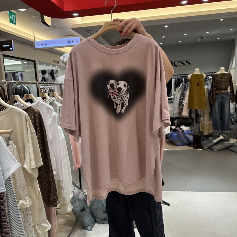 MINI UNNI韓國直郵女士新品休閑時尚推薦人氣熱賣真品T恤MINI UNNIT恤圖色3