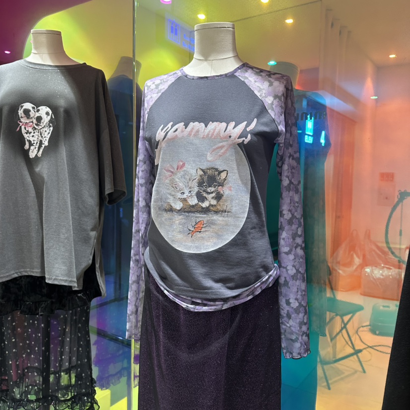 MINI UNNI東大門直郵女士新品真品職業熱賣時尚休閑長袖T恤MINI UNNI長袖T恤圖色1