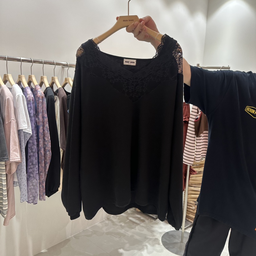 MINI UNNI韓國直郵女士新品休閑真品時尚推薦長袖T恤不含花MINI UNNI長袖T恤圖色2