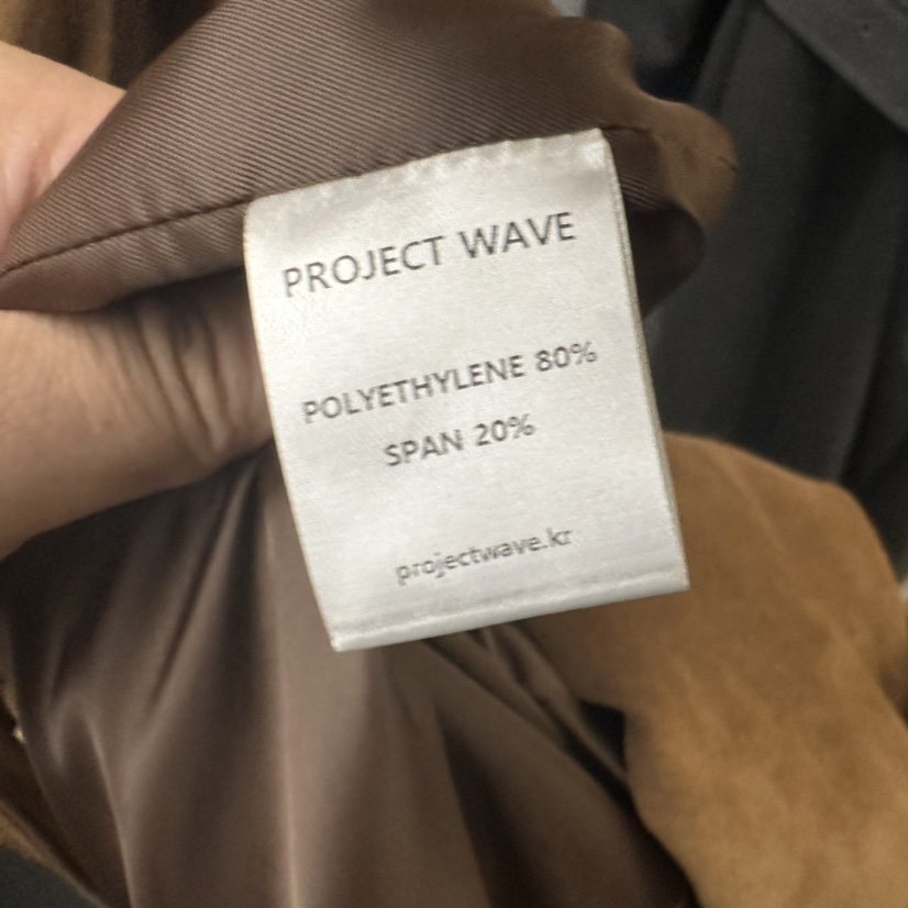 PROJECT WAVE-P韓國代購女士新品真品長款風衣含腰帶運動PROJECT WAVE長款風衣