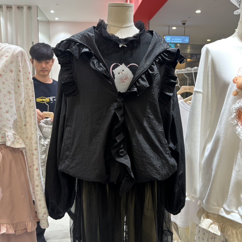 MINI UNNI東大門實拍女士新款熱賣職業時尚休閑夾克褶邊MINI UNNI夾克圖色2