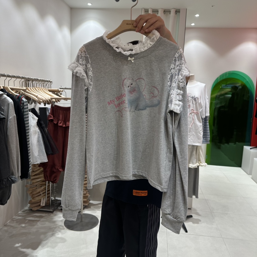 MINI UNNI東大門代購女裝新款人氣時尚真品推薦職業長袖T恤MINI UNNI長袖T恤圖色1