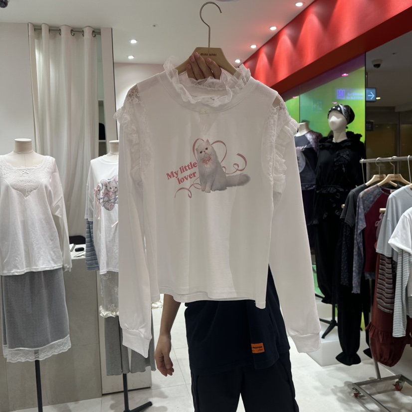 MINI UNNI東大門代購女裝新款人氣時尚真品推薦職業長袖T恤MINI UNNI長袖T恤圖色2