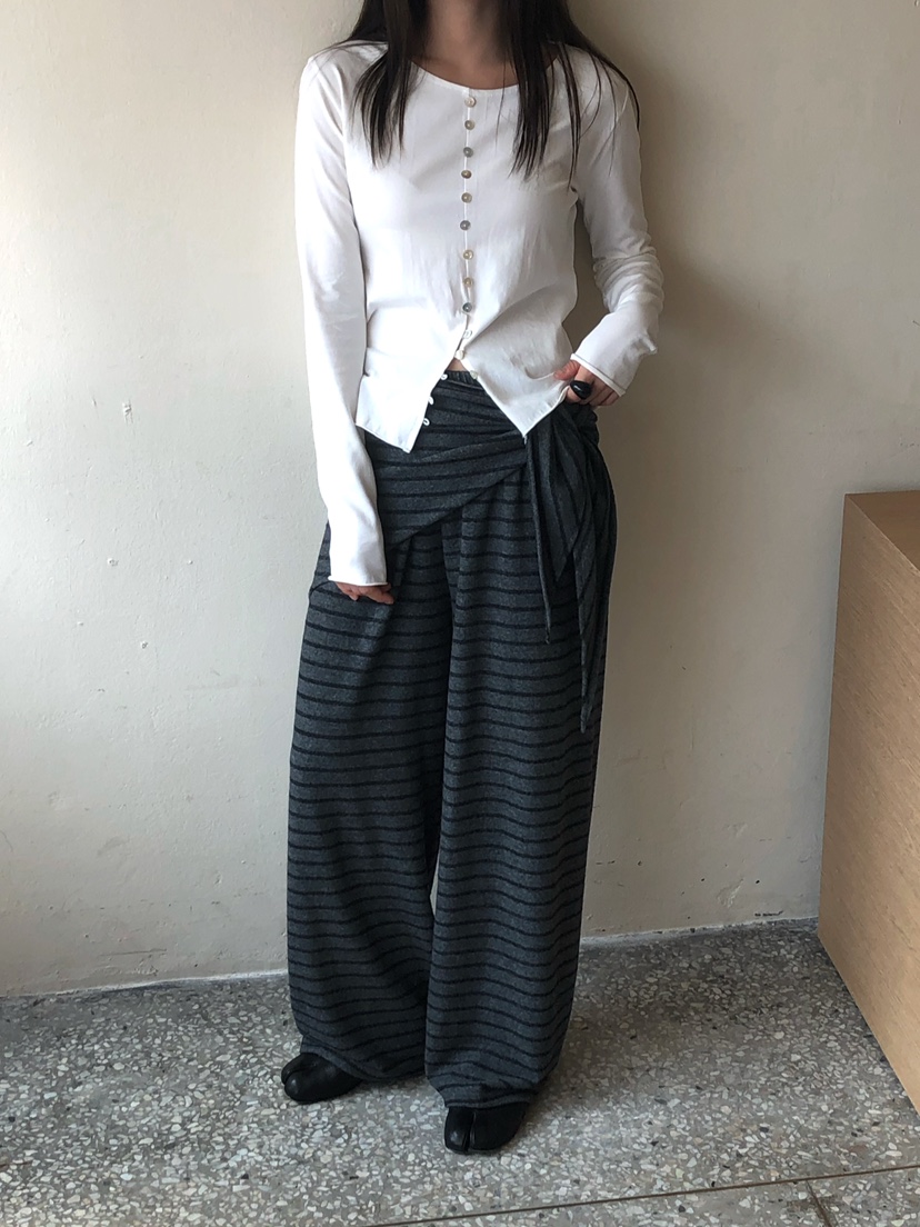ONDO-P韓國直郵女裝新品推薦時尚真品熱賣休閑長袖T恤紐扣ONDO-P長袖T恤