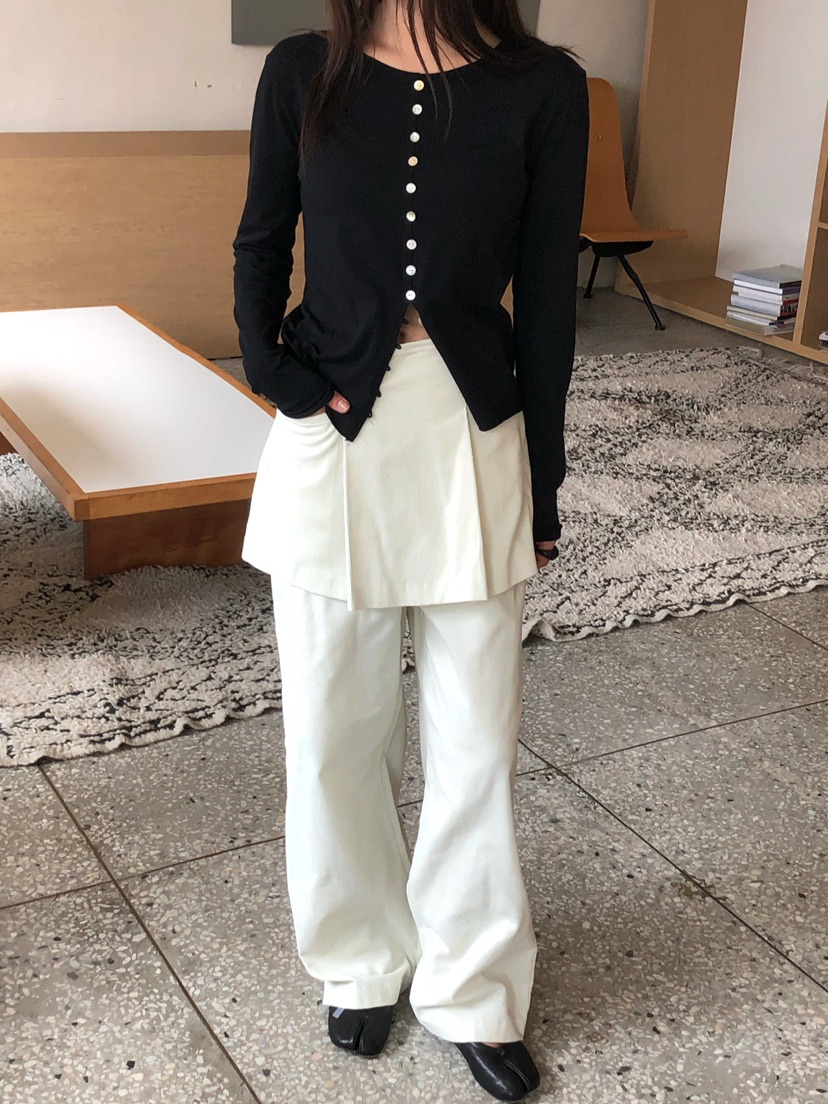 ONDO-P韓國直郵女裝新品推薦時尚真品熱賣休閑長袖T恤紐扣ONDO-P長袖T恤