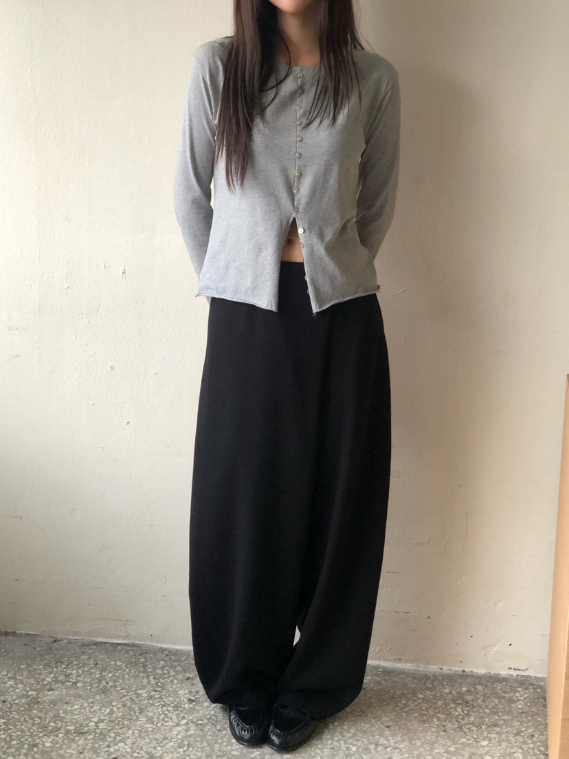 ONDO-P韓國直郵女裝新品推薦時尚真品熱賣休閑長袖T恤紐扣ONDO-P長袖T恤