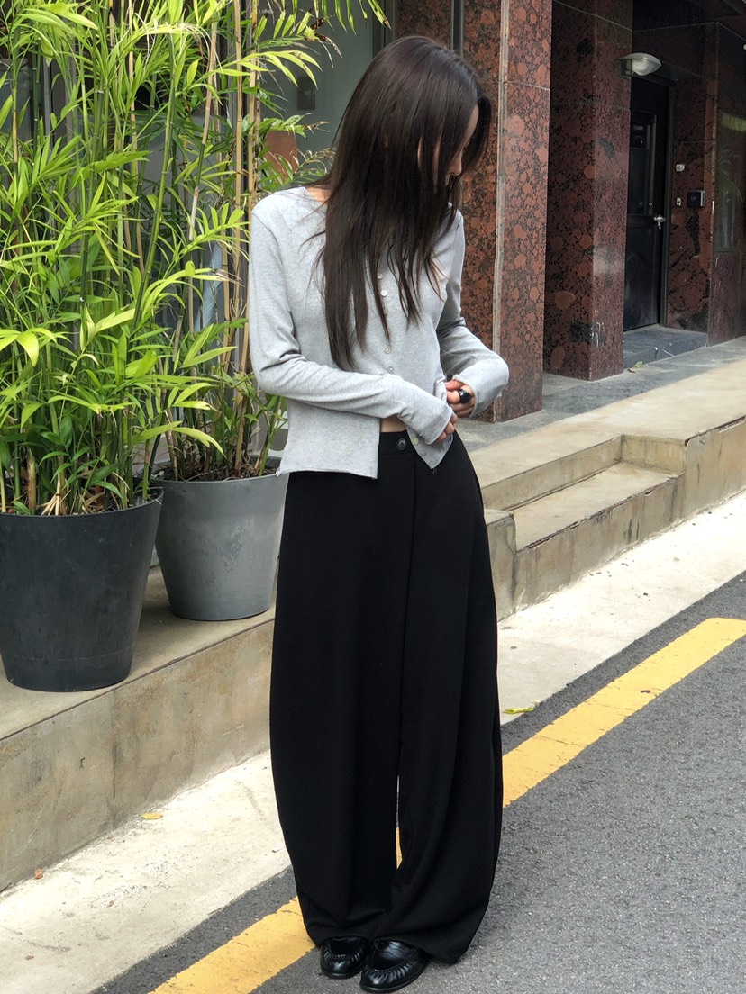 ONDO-P韓國直郵女裝新品推薦時尚真品熱賣休閑長袖T恤紐扣ONDO-P長袖T恤