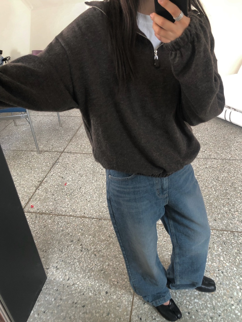 ONDO-P東大門代購女士新款推薦熱賣真品休閑職業衛衣半拉鏈ONDO-P衛衣
