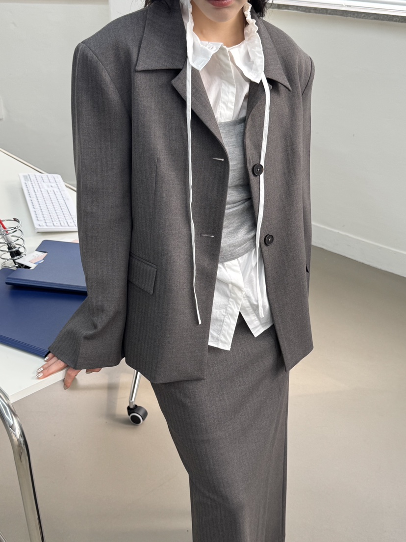 LE ETOILE東大門實拍女士新品熱賣時尚推薦西裝西服人字紋Le etoile西裝/西服
