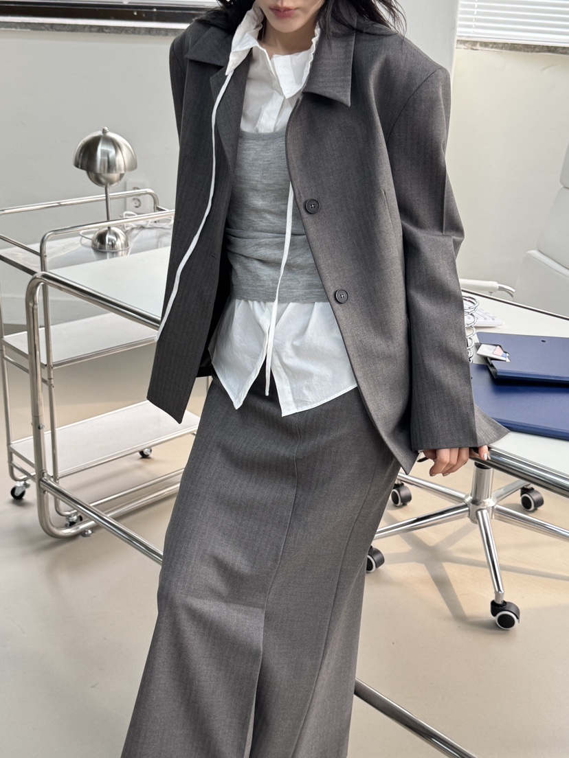 LE ETOILE東大門實拍女士新品熱賣時尚推薦西裝西服人字紋Le etoile西裝/西服