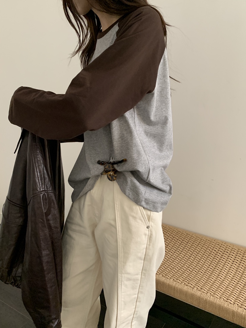 ATHEA東大門直郵女士新品推薦熱賣休閑人氣長袖T恤插肩袖ATHEA長袖T恤