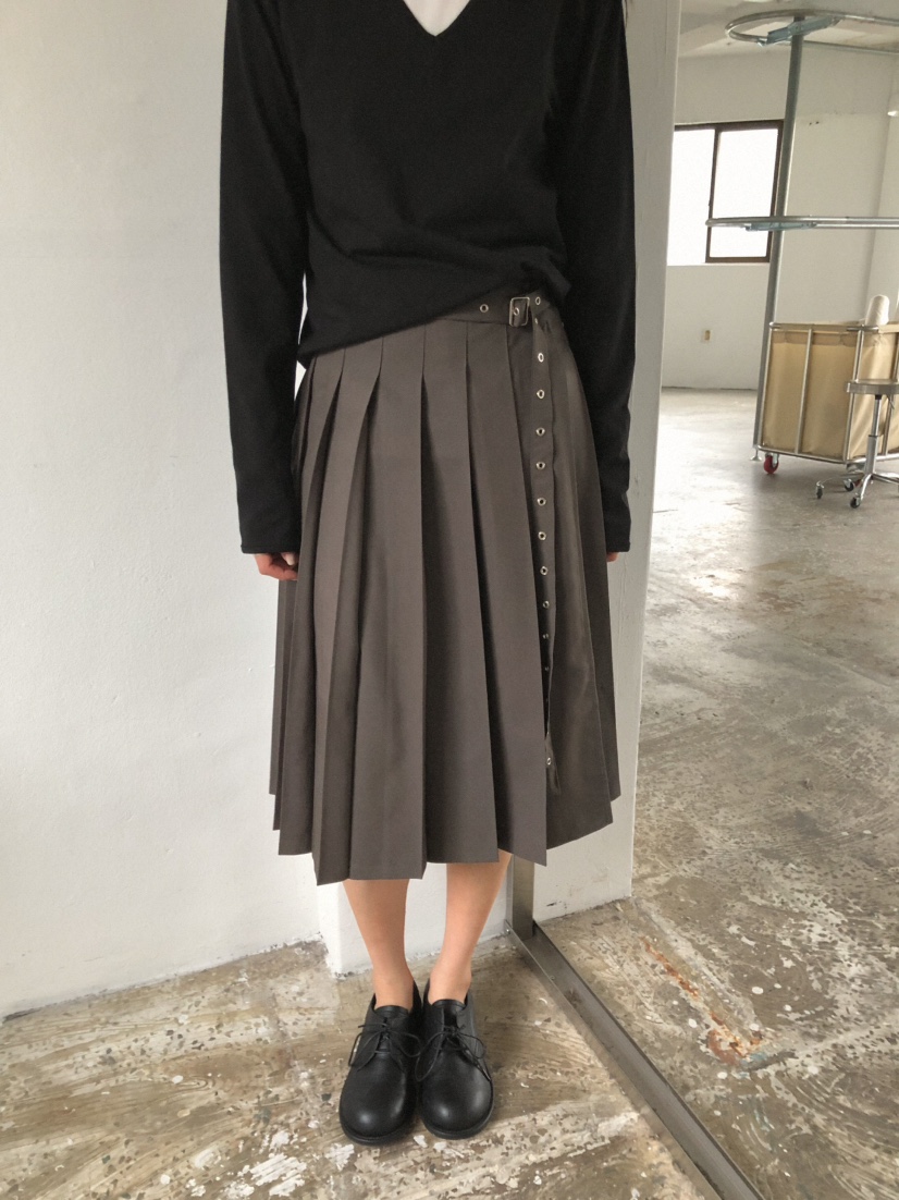 MOSMOS東大門直郵女裝新品時尚休閑真品半身裙中短裙含腰帶MOSMOS半身裙/中短裙