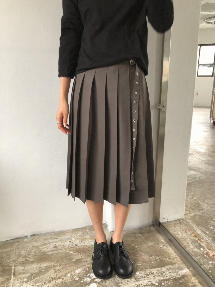 MOSMOS東大門直郵女裝新品時尚休閑真品半身裙中短裙含腰帶MOSMOS半身裙/中短裙