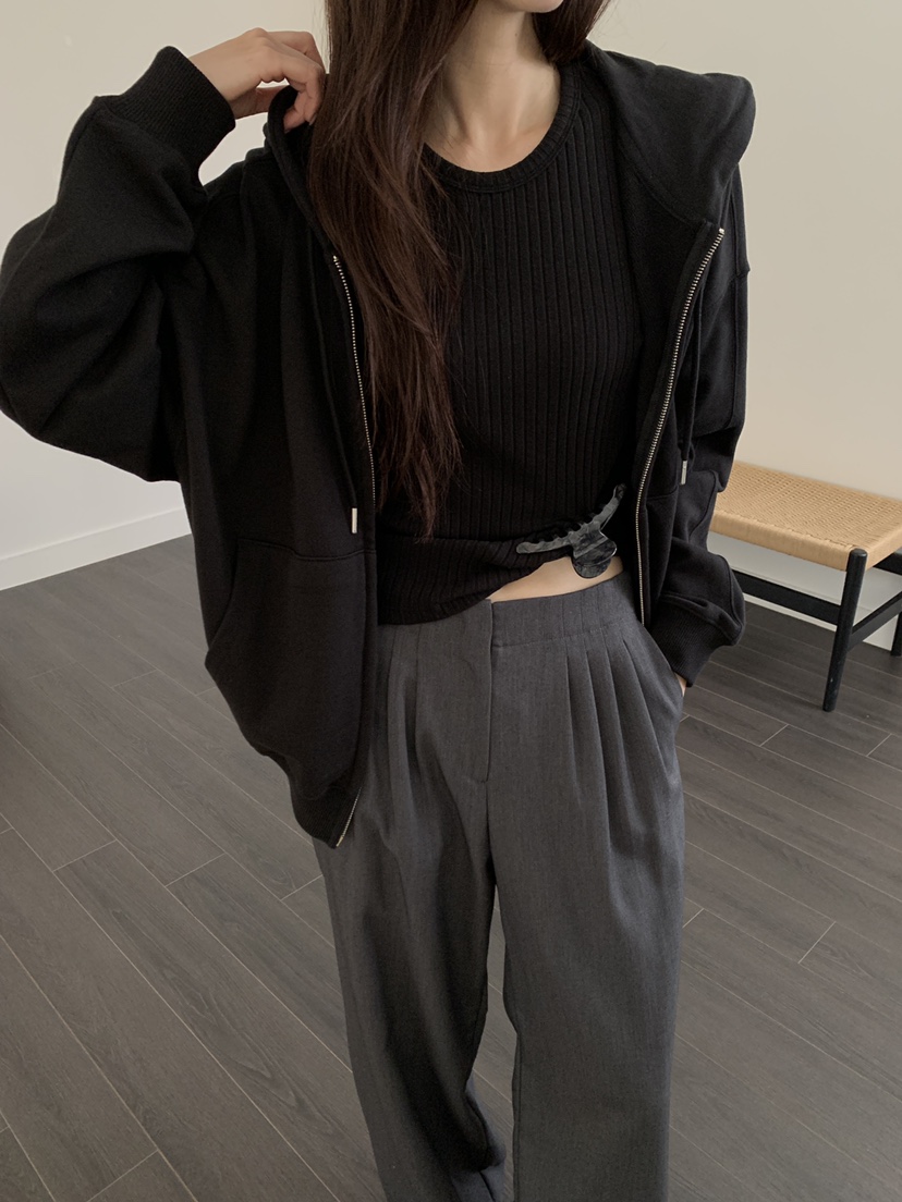 ATHEA韓國代購女裝新品時尚休閑真品人氣熱賣夾克連帽拉鏈衫ATHEA夾克圖色1