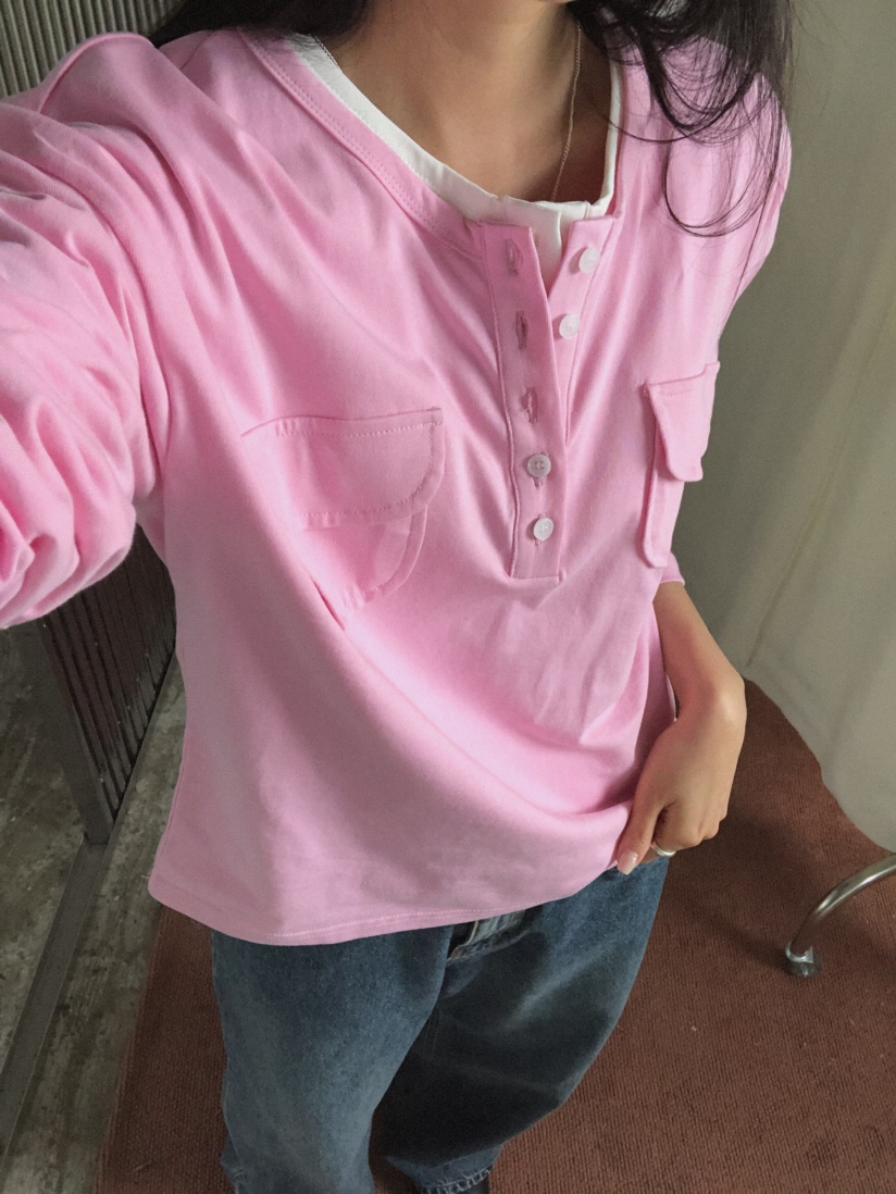 MOSMOS東大門代購女裝新品真品休閑職業時尚推薦人氣長袖T恤MOSMOS長袖T恤