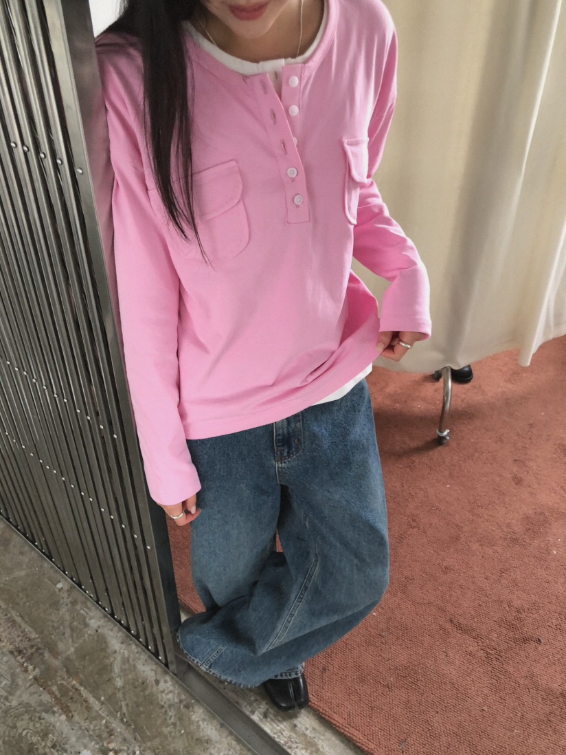 MOSMOS東大門代購女裝新品真品休閑職業時尚推薦人氣長袖T恤MOSMOS長袖T恤