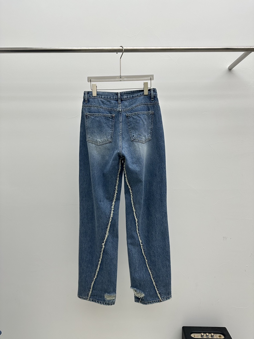 SEARE/PRETZEL東大門代購女士新款休閑真品熱賣牛仔褲褶裥SEARE/PRETZEL牛仔褲