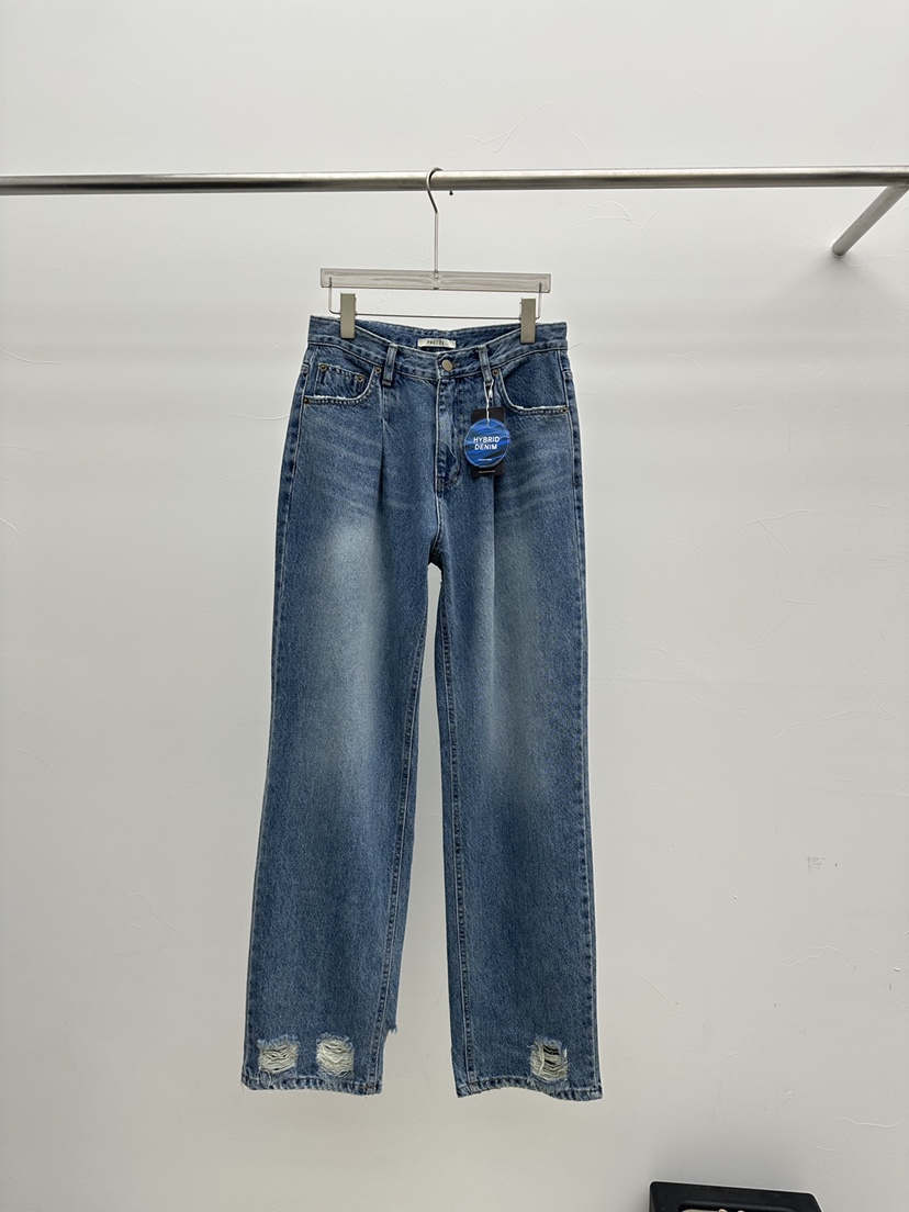 SEARE/PRETZEL東大門代購女士新款休閑真品熱賣牛仔褲褶裥SEARE/PRETZEL牛仔褲圖色1
