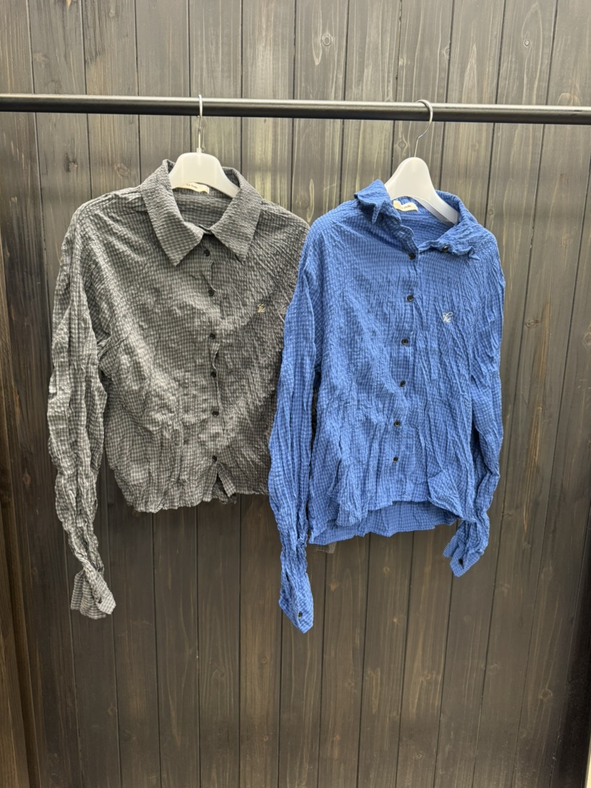 LE ETOILE韓國直郵女裝新款真品推薦襯衫蕾絲衫格子短款Le etoile襯衫/蕾絲衫圖色1左一色