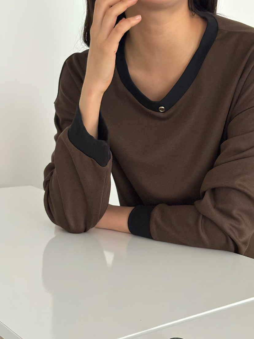 BINUS東大門代購女裝新品人氣推薦真品時尚休閑職業長袖T恤BINUS長袖T恤