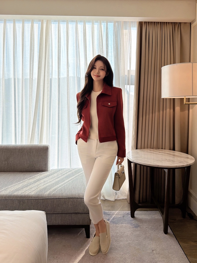 CLOTH韓國代購女裝新款真品推薦人氣休閑時尚夾克絨面革拉絨CLOTH夾克