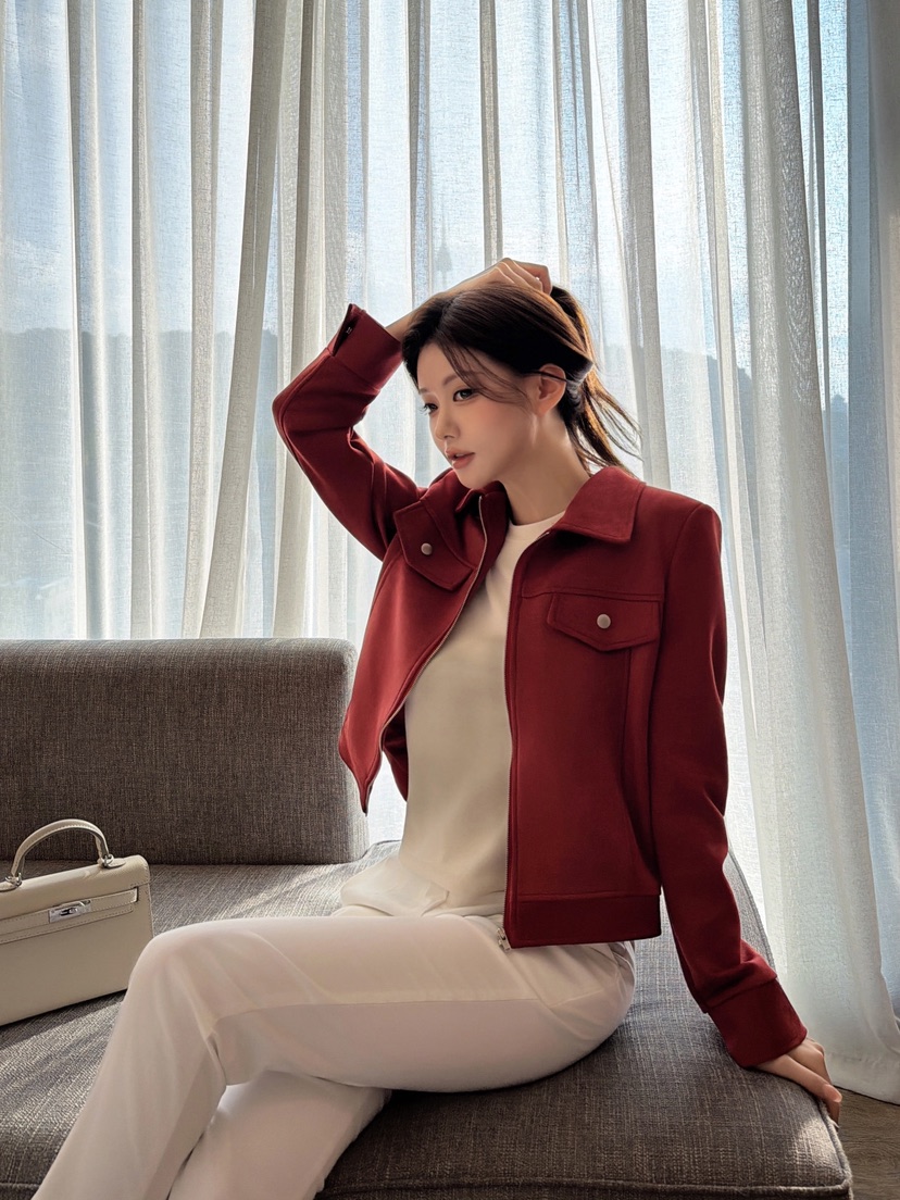 CLOTH韓國代購女裝新款真品推薦人氣休閑時尚夾克絨面革拉絨CLOTH夾克