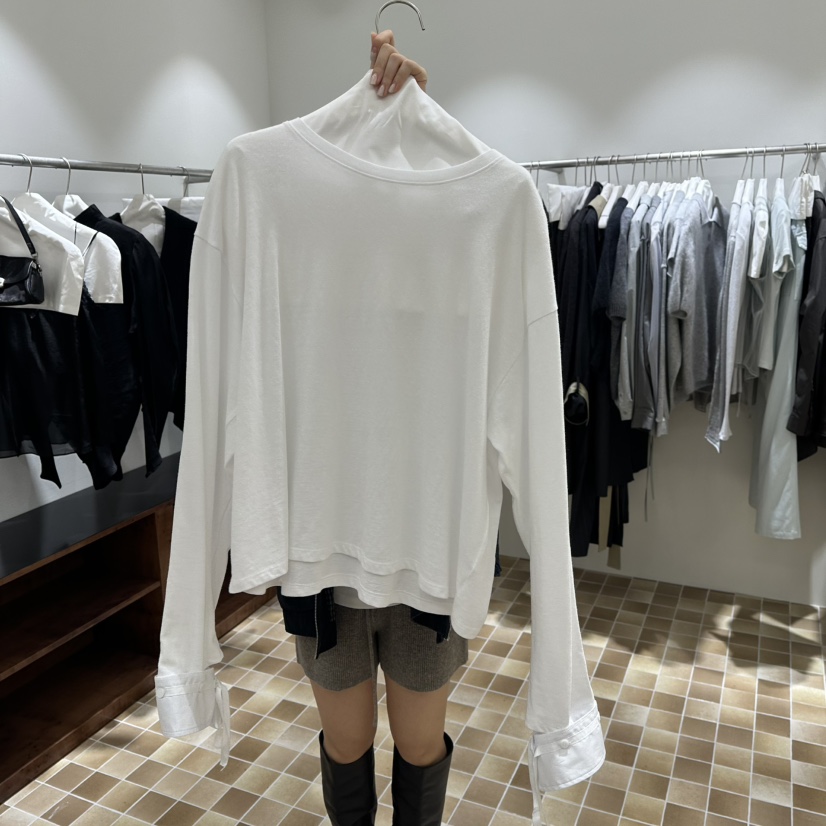 MYNAMEIS/AIME HOPE MAKE韓國直郵女士新品職業長袖T恤絲綢MYNAMEIS/AIME HOPE MAKE長袖T恤圖色1