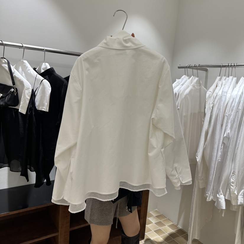 MYNAMEIS/AIME HOPE MAKE韓國直郵女裝新品時尚襯衫蕾絲衫雙層MYNAMEIS/AIME HOPE MAKE襯衫/蕾絲衫