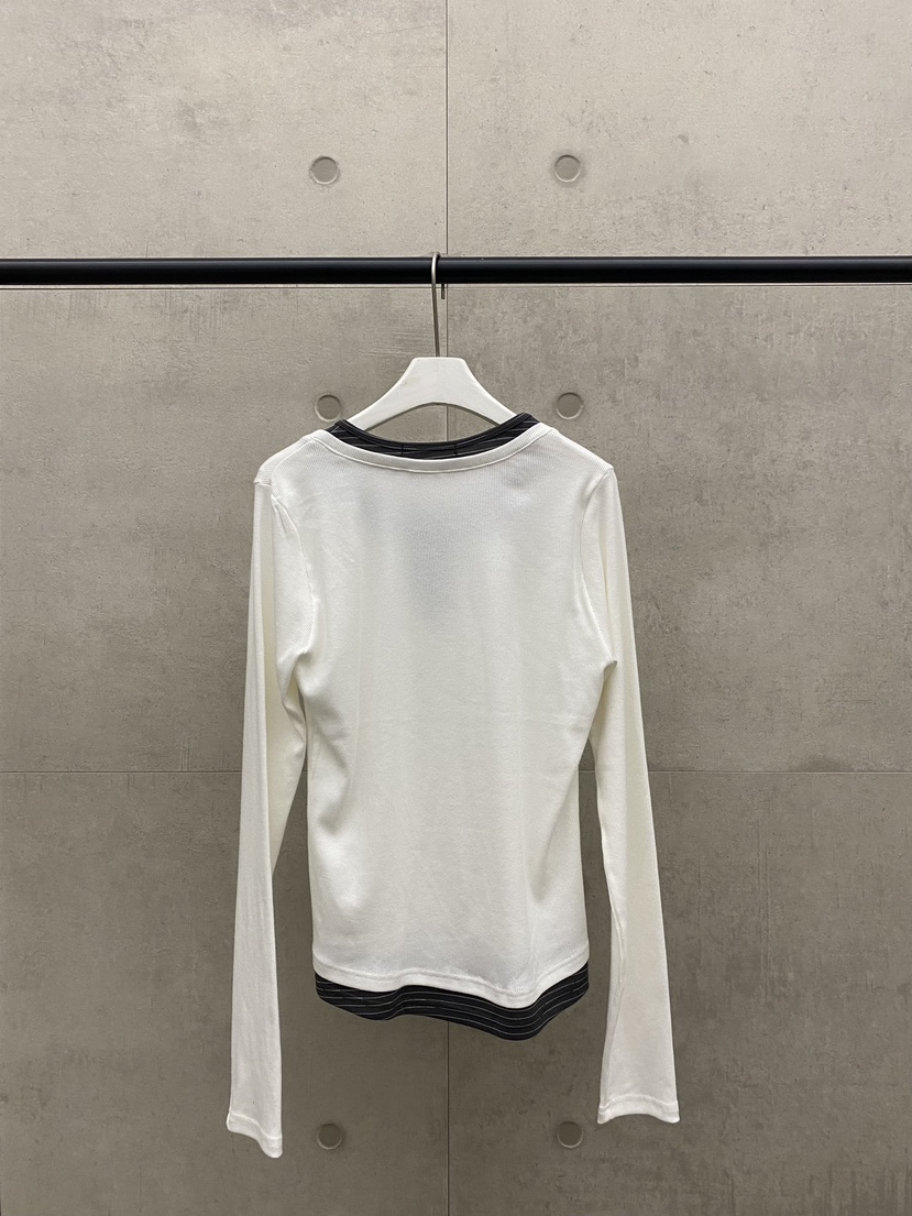 MUCH MORE/JACKPOT韓國代購女裝新品人氣長袖T恤假兩件MUCH MORE/JACKPOT長袖T恤