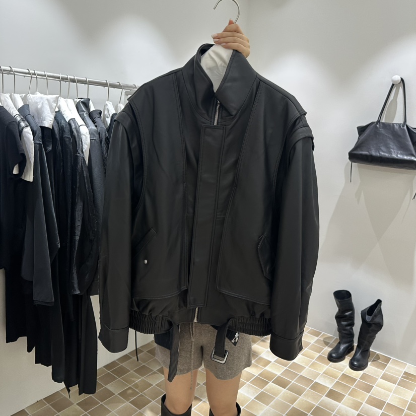 MYNAMEIS/AIME HOPE MAKE東大門代購女裝新品熱賣皮衣MYNAMEIS/AIME HOPE MAKE皮衣圖色1
