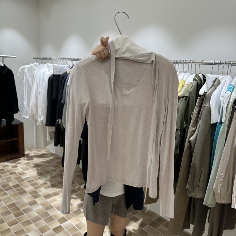 MYNAMEIS/AIME HOPE MAKE韓國直郵女裝新品推薦長袖T恤圍巾MYNAMEIS/AIME HOPE MAKE長袖T恤圖色2