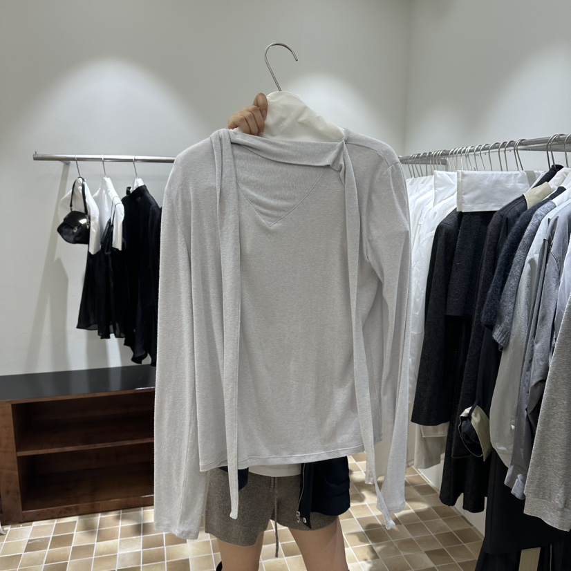 MYNAMEIS/AIME HOPE MAKE韓國直郵女裝新品推薦長袖T恤圍巾MYNAMEIS/AIME HOPE MAKE長袖T恤圖色3