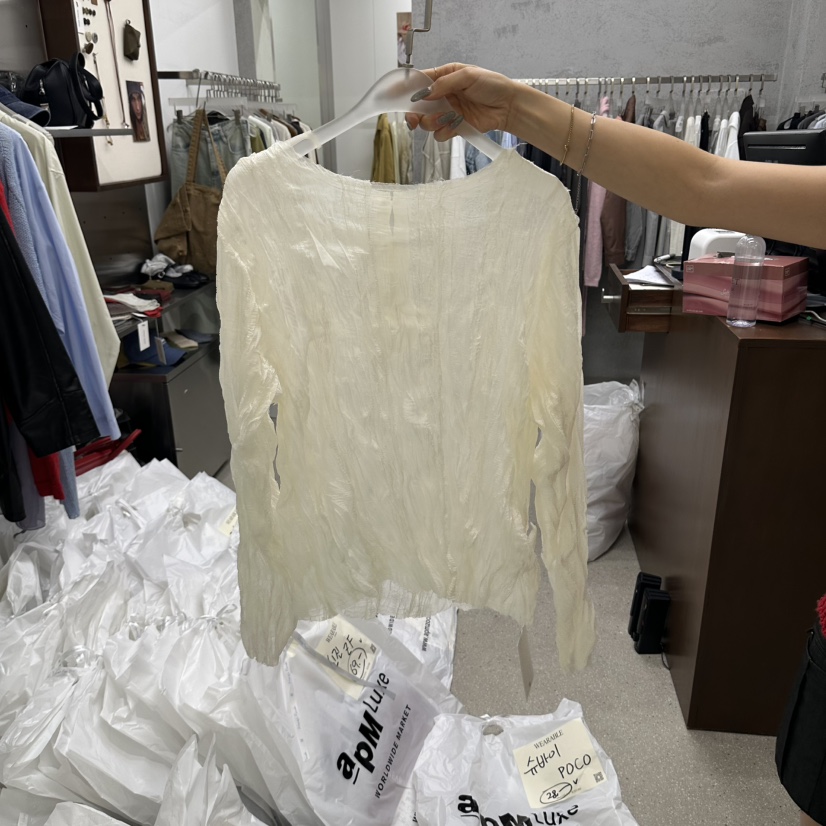 WEARABLE-L東大門直郵女士新款推薦熱賣休閑真品襯衫蕾絲衫WEARABLE襯衫/蕾絲衫圖色1