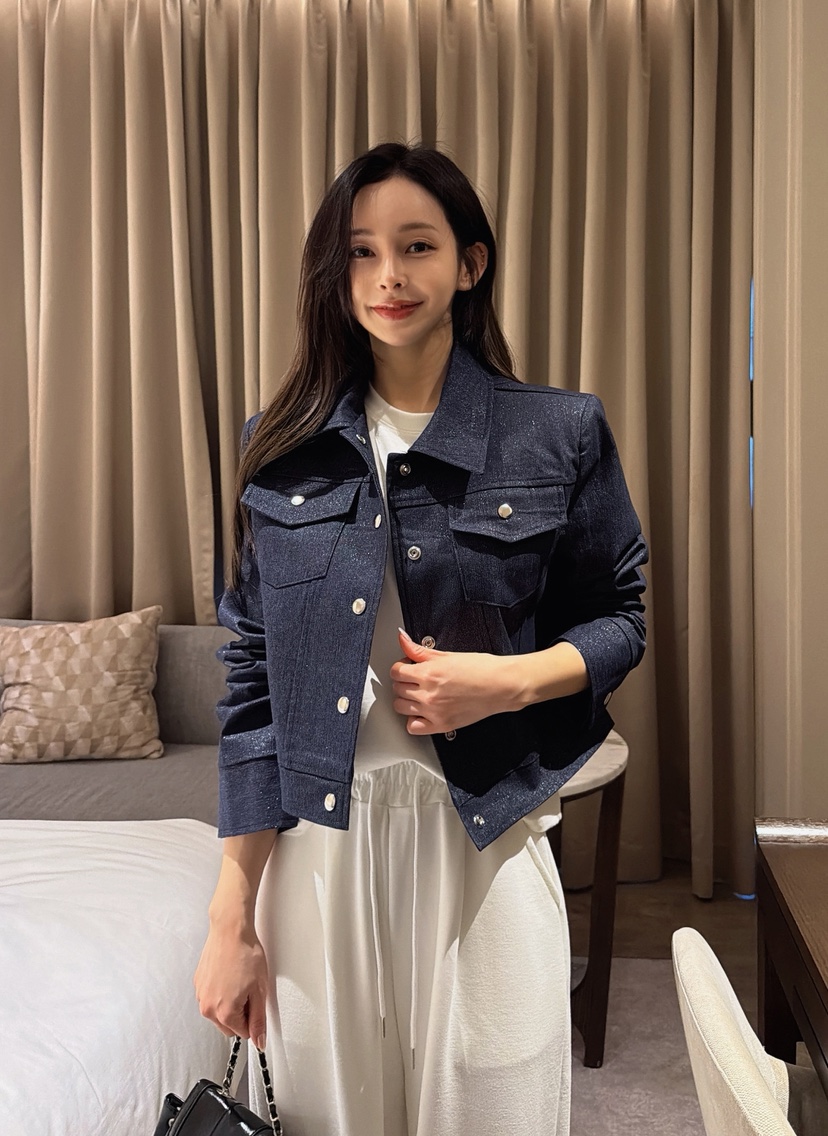 CLOTH韓國代購女士新品推薦時尚真品人氣休閑熱賣夾克珍珠CLOTH夾克圖色2
