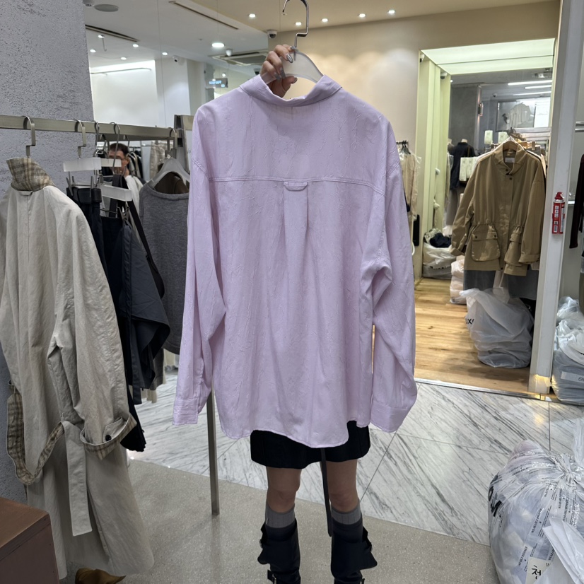 WEARABLE-L東大門直郵女士新款推薦職業人氣襯衫蕾絲衫波紋WEARABLE襯衫/蕾絲衫
