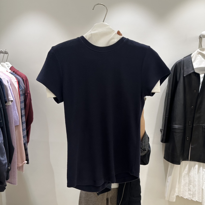 MYNAMEIS/AIME HOPE MAKE東大門實拍女裝新款推薦休閑T恤MYNAMEIS/AIME HOPE MAKET恤圖色4藏藍色