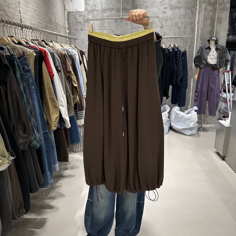 JUNI韓國代購女裝新品休閑真品人氣熱賣推薦休閑褲毛圈布my juni休閑褲圖色1