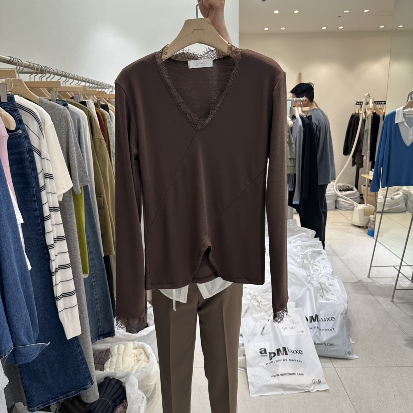 GRACIA韓國代購女士新品熱賣休閑人氣推薦真品時尚長袖T恤GRACIA長袖T恤圖色3