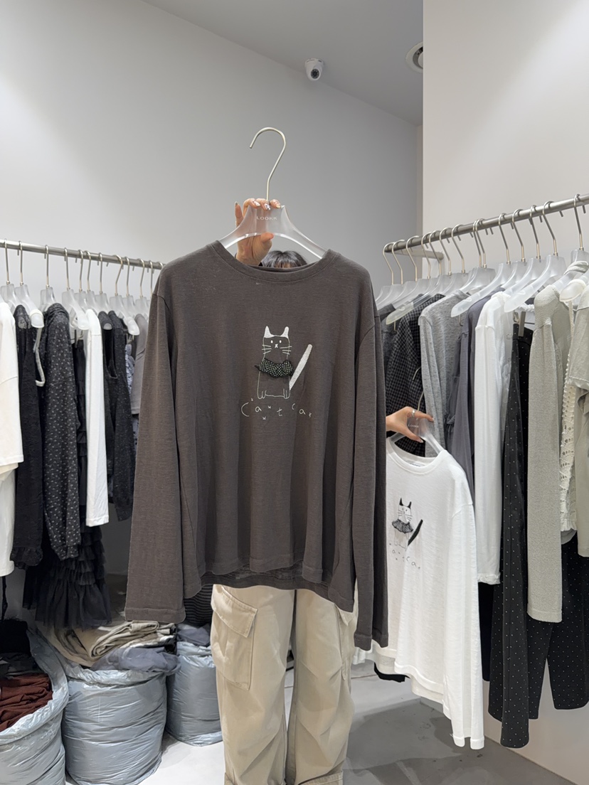 LOOKK/MIMME東大門實拍女裝新品人氣熱賣時尚休閑長袖T恤LOOKK/MIMME長袖T恤圖色2