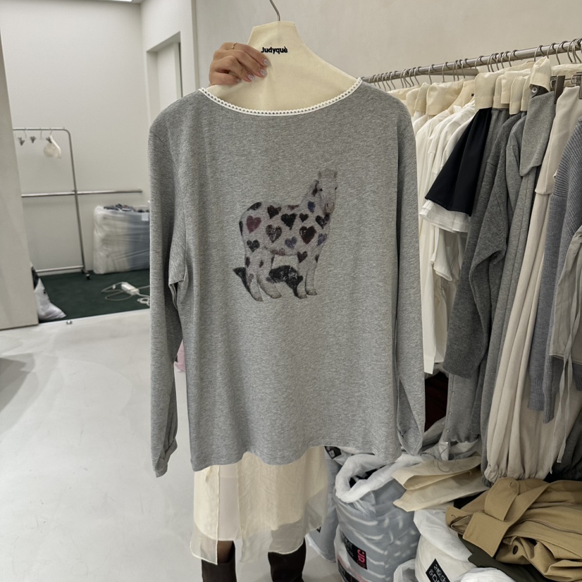 JUDYQUE東大門直郵女裝新品真品時尚休閑熱賣人氣長袖T恤JUDYQUE長袖T恤圖色2