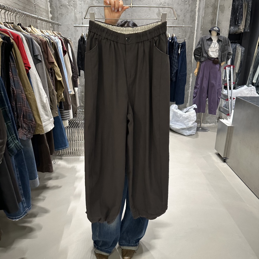 JUNI韓國直郵女裝新品時尚真品人氣休閑推薦熱賣休閑褲my juni休閑褲圖色1深灰色