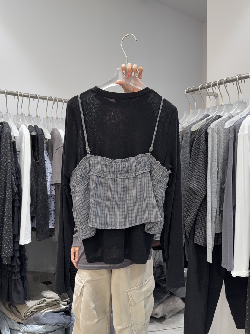 LOOKK/MIMME韓國代購女裝新款真品熱賣推薦人氣套裝格子LOOKK/MIMME套裝